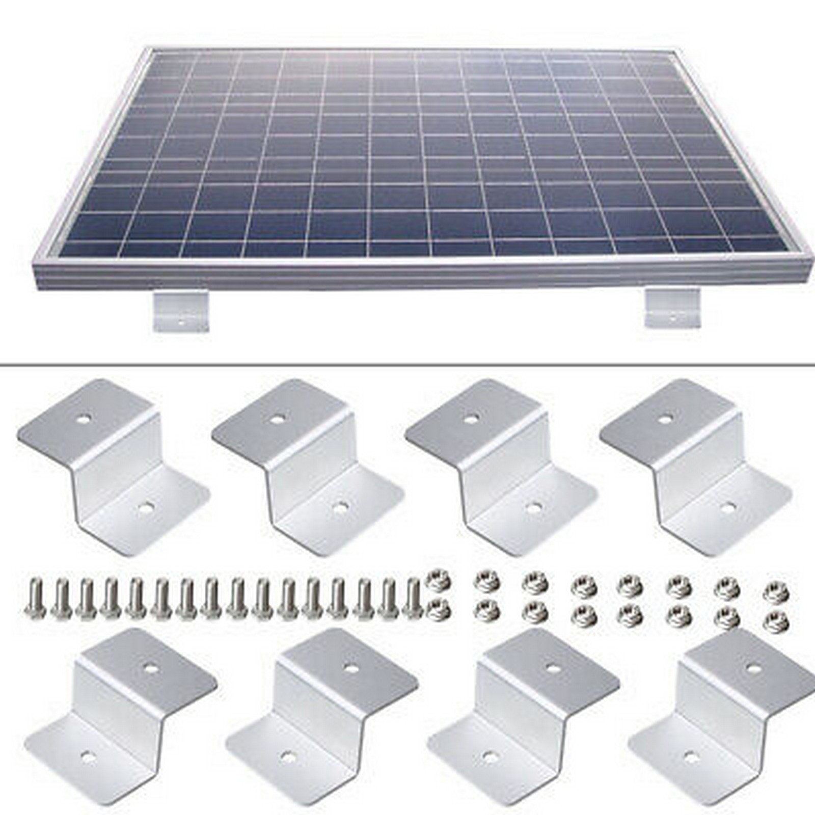 Solar Panel Z bracket Mounting Kits Flat Roof Wall Aluminum Alloy Set